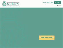 Tablet Screenshot of glennfuneralhome.com